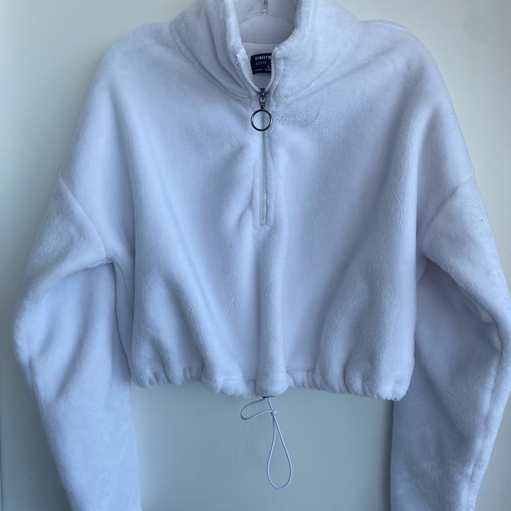 White Faux Fur Pullover